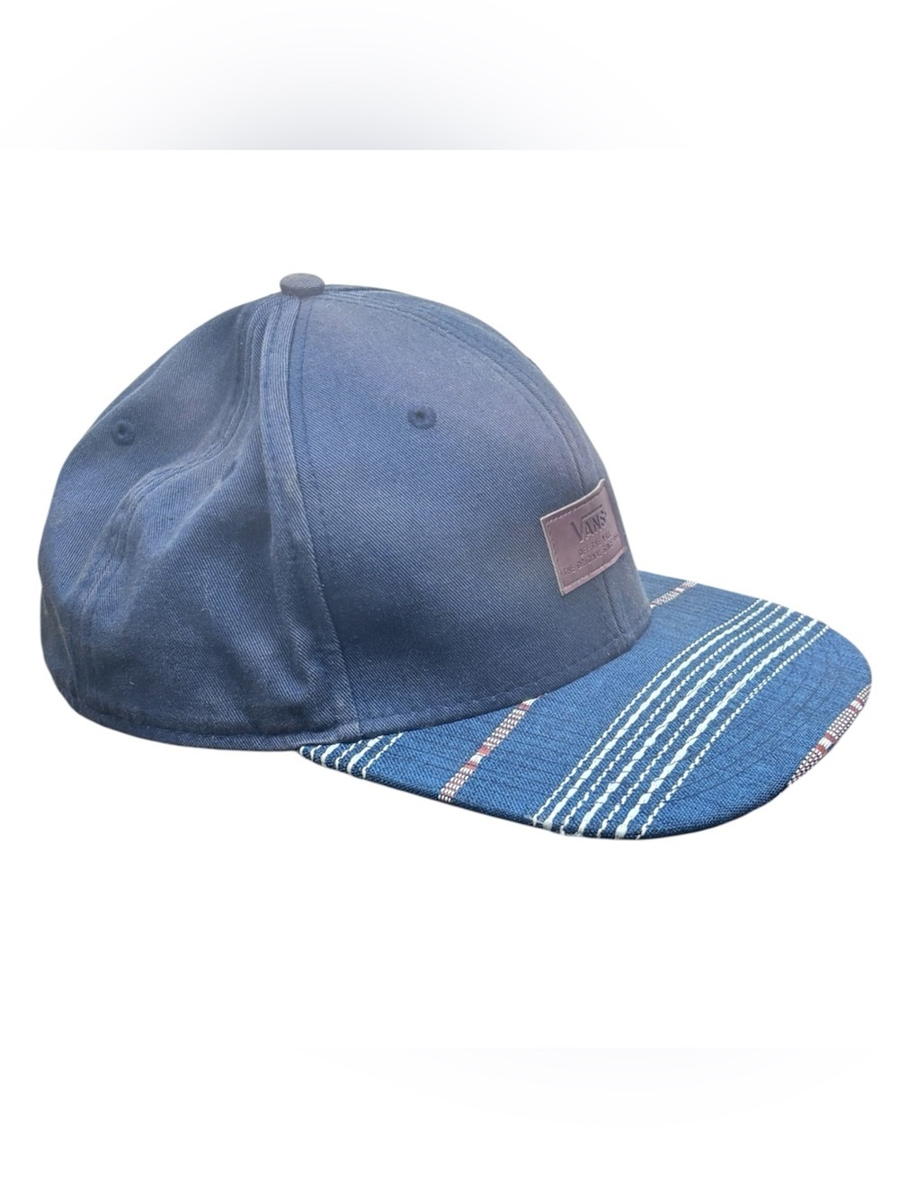 Vans Off The Walk SnapBack Cap Blue with patterned brim OS